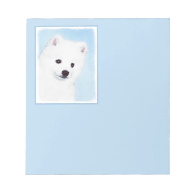 Bloc-note American Eskimo Dog Painting - Original Dog Art (Devant)