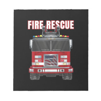 Bloc-note American Fire Secourt Firefighter Département Cami