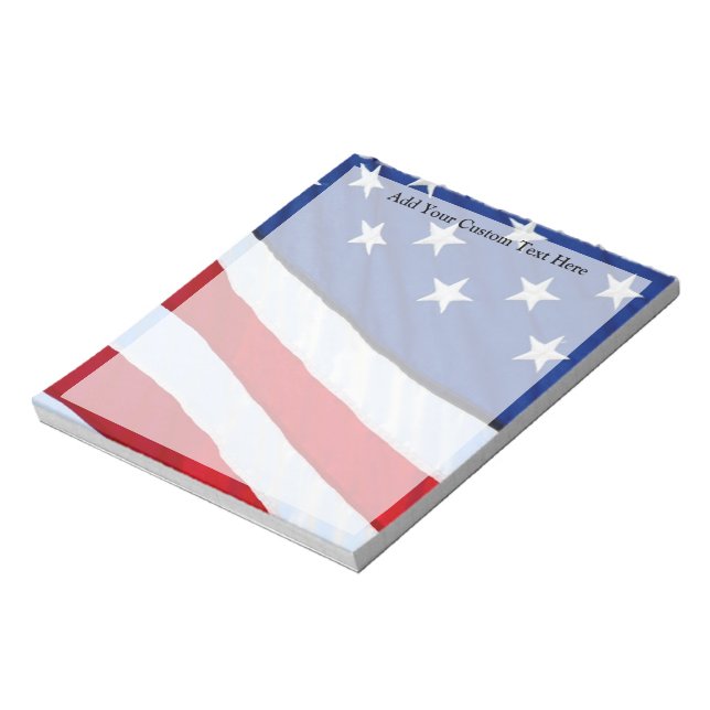 Bloc-note American Flag Patriotic Personnalisé Memo Pad (Tourné)