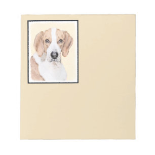 Bloc-note American Foxhound Painting - Joli art original chi