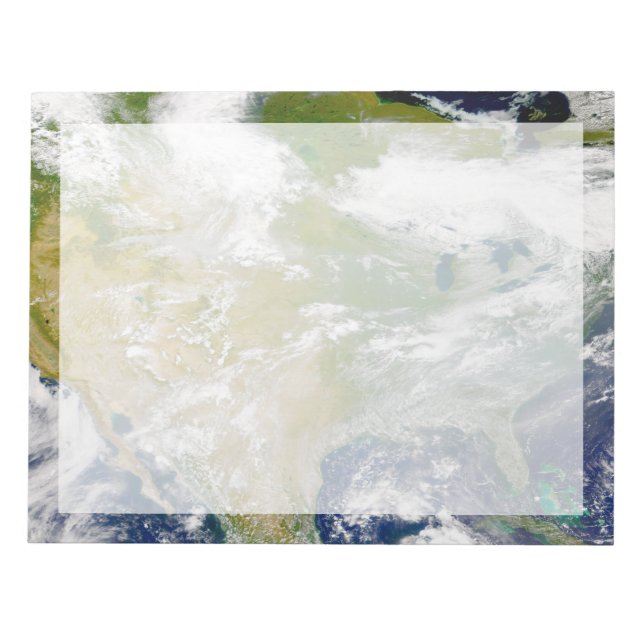 Bloc-note Amérique Du Nord Avec Fumée Visible Dans Les Endro (Devant)