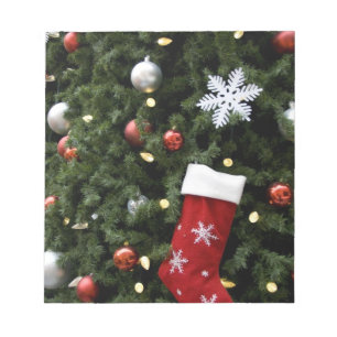 Bloc-note Amérique du Nord. Décorations de Noël sur arbre. 5