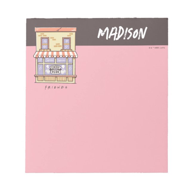 Bloc-note AMIS™ | Central Perk Cartoon Coffee Shop (Devant)