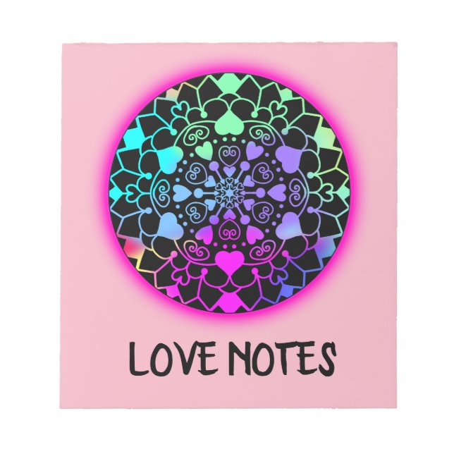 Bloc-note Amour Affection Mantra Réflexions quotidiennes Mot (Devant)
