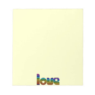 Bloc-note amour arc en ciel