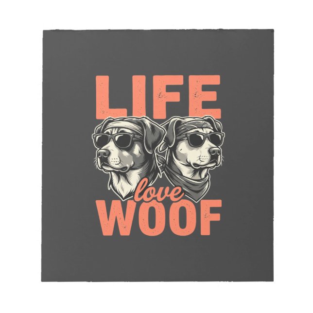 Bloc-note Amour de la vie Amour de chien (Devant)