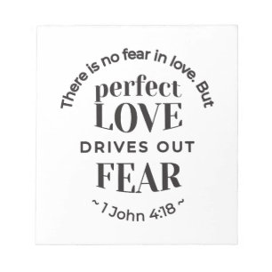 Bloc-note Amour Éternel - 1 Jean 4:18 Citation Écriture Art