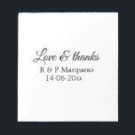 Bloc-note Amour & merci ajouter nom du couple mariage ajoute<br><div class="desc">Pour les amoureux comme nous</div>