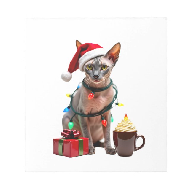 Bloc-note Amoureux des animaux de compagnie Chat Sphynx mign (Devant)