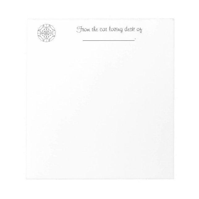 Bloc-note Amoureux des chats Kaleidoscope Chats Coeurs Notep (Devant)