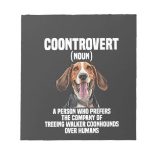 Bloc-note Amoureux du Treeing Walker Coonhound Chien Coontro