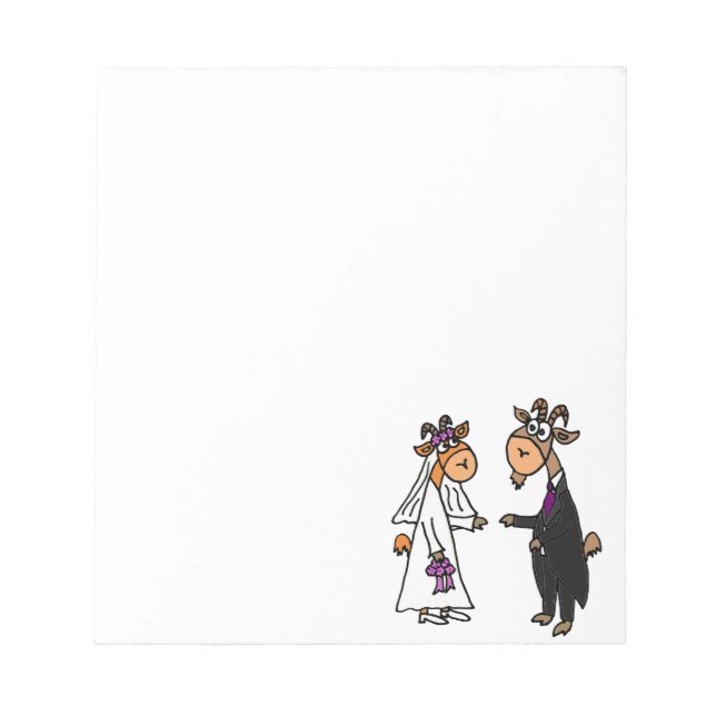 Bloc-note Amusante mariée et Mariage de chèvre de chambre (Devant)