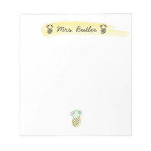 Ananas de l'enseignant Pad de notes personnalisées