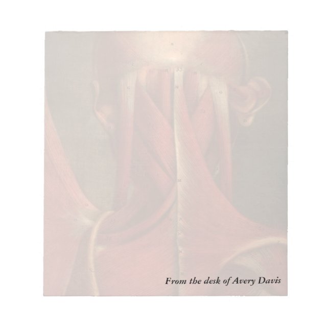 Bloc-note Anatomie vintage | Cou (Devant)