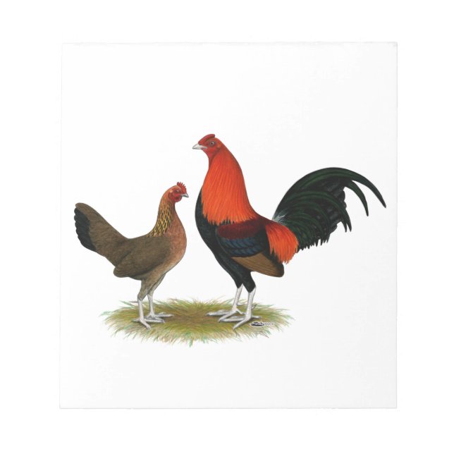 Bloc-note Ancien jeu anglais Bantams : BB Red Pair (Devant)