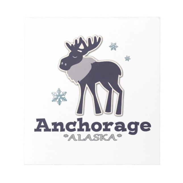 Bloc-note Ancrage Alaska bleu orignal hiver (Devant)