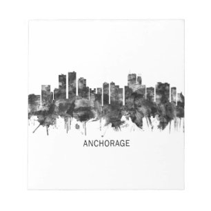 Bloc-note Ancrage Alaska skyline BW