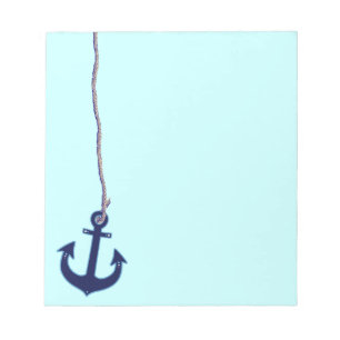 Bloc-note ancre bleu marine
