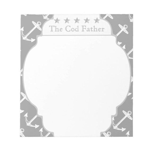 Bloc-note Ancre gris marine (Devant)