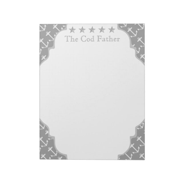 Bloc-note Ancre gris marine (Tourné)