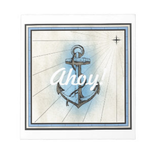 Bloc-note Ancre marine vintage
