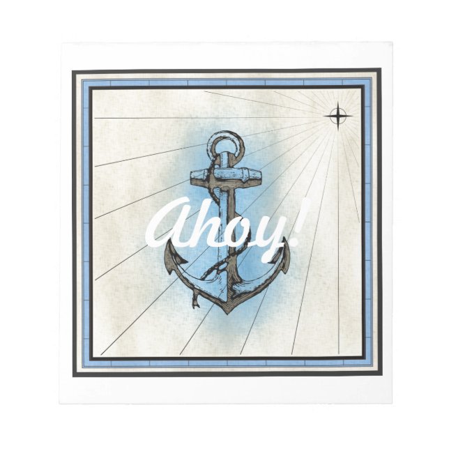 Bloc-note Ancre marine vintage (Devant)