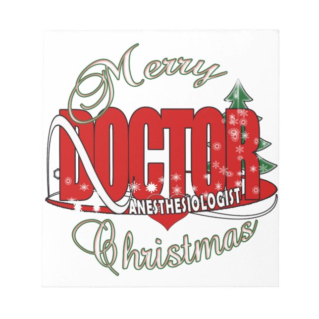 BLOC-NOTE ANESTHÉSISTE DE NOËL (Devant)