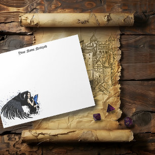 Bloc-note Ange gothique ailes Chat noir