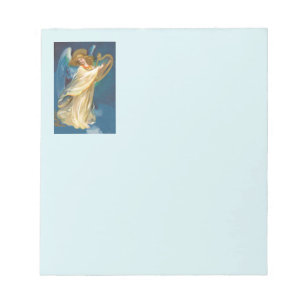 Bloc-note Angel Jouant De La Musique Sur Une Harpe