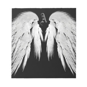 Bloc-note ANGEL WINGS Black Custom Monogramme