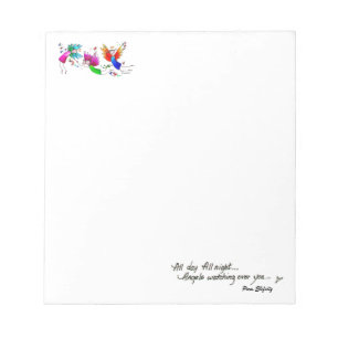 Bloc-note Angels volant heureux "toute la journée" Aquarelle