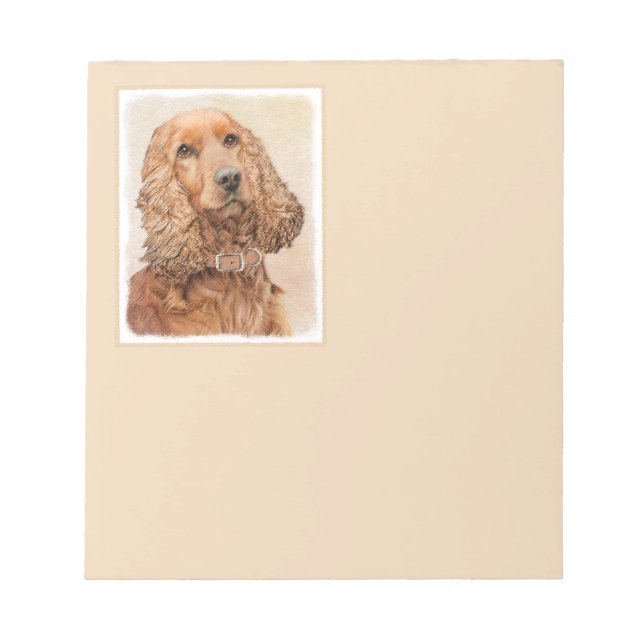 Bloc-note Anglais Cocker Peinture Espagnole - Art Chien orig (Devant)