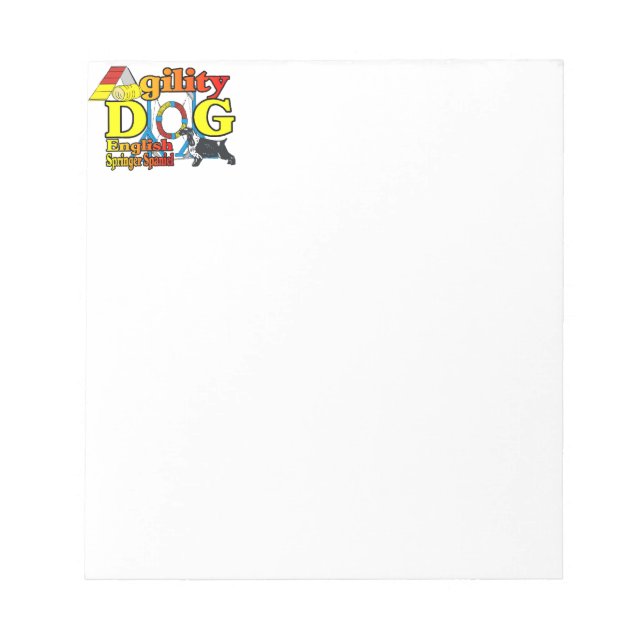 Bloc-note Anglais Springer Spaniel Agilité (Devant)