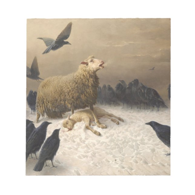 Bloc-note Anguish By August Friedrich Albrecht Schenck 1876 (Devant)