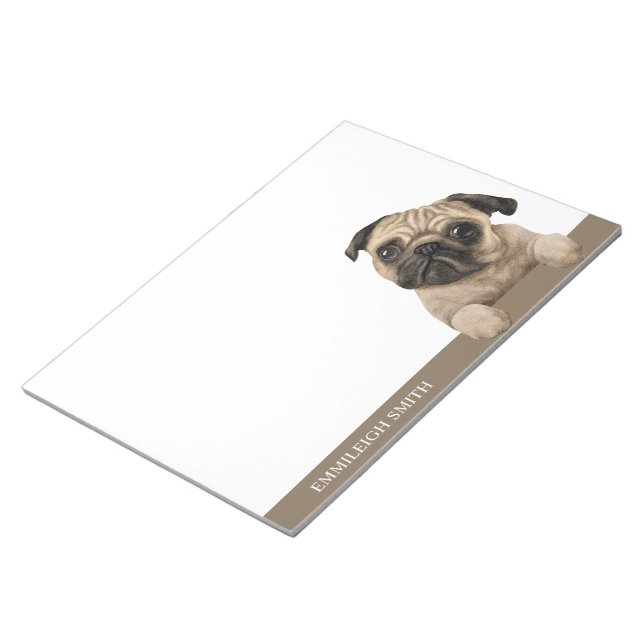 Bloc-note Animal de compagnie chiot Pug  (Incliné)