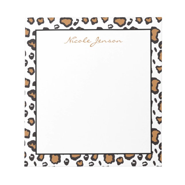 Bloc-note Animal Leopard Prince Personnalized Notepad (Devant)