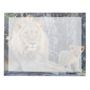 Bloc-note Animaux Bébés les Plus Mignons Papa Lion & Bébé