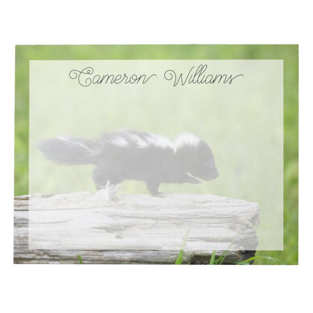 Bloc-note Animaux de bébés cutest | Bébé Skunk (Devant)