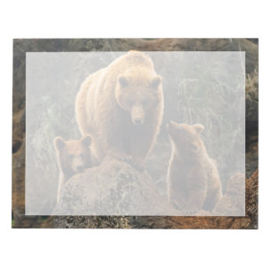 Bloc-note Animaux de bébés cutest Famille d'ours Brown