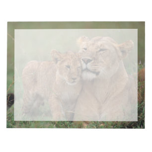 Bloc-note Animaux de bébés cutest   Lion Cub & Mother