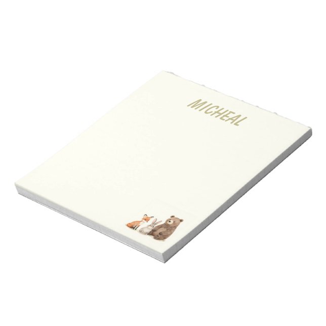 Bloc-note Animaux de la forêt de la forêt de Monogram  (Tourné)