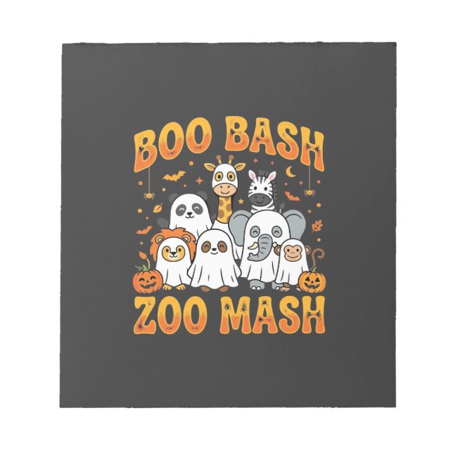Bloc-note Animaux du zoo Halloween Boo Bash Zoo Mash_1 (Devant)