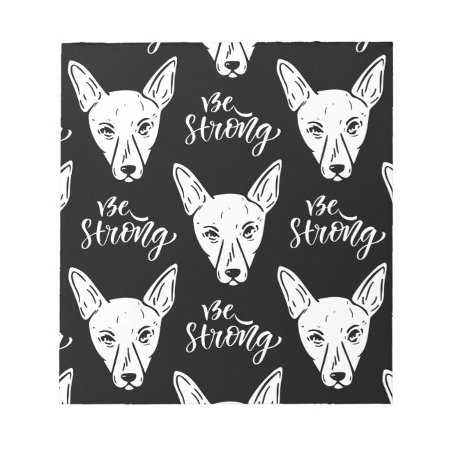 Bloc-note Animaux motifs Chiens forts Adieu (Devant)