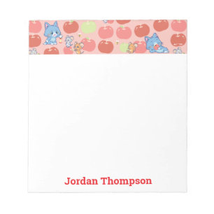 Bloc-note Anime Tom, Jerry et Tuffy Apple Motif
