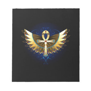 Bloc-note Ankh or avec ailes