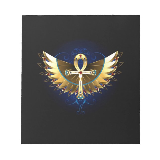 Bloc-note Ankh or avec ailes (Devant)