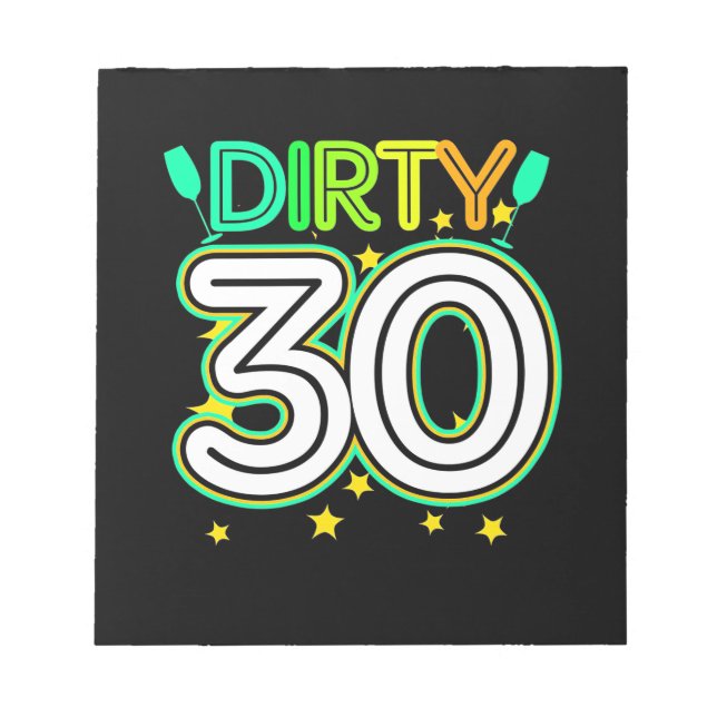 Bloc-note Anniversaire 30 ans | Joyeux 30e anniversaire (Devant)