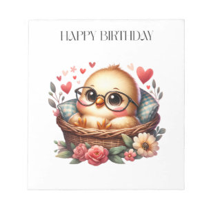 Bloc-note Anniversaire de la poulette intelligente