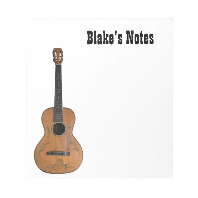 Bloc-note Antique Acoustic Guitar Notepad (Devant)