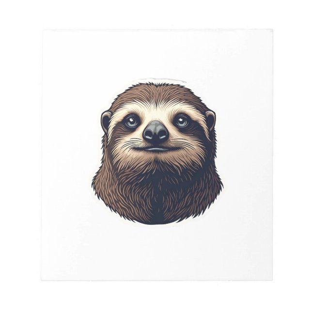 Bloc-note Antique Sloth Illustration Vintage Tee (2) (Devant)